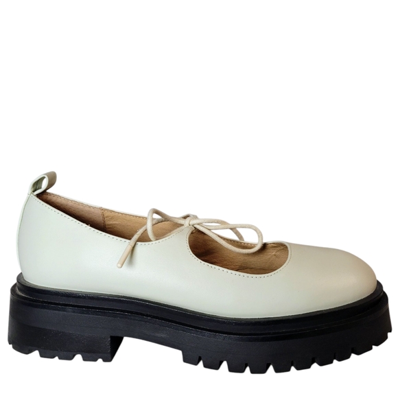 Steve Madden Shoes Steve Madden Landon Cream Leather Mary Jane